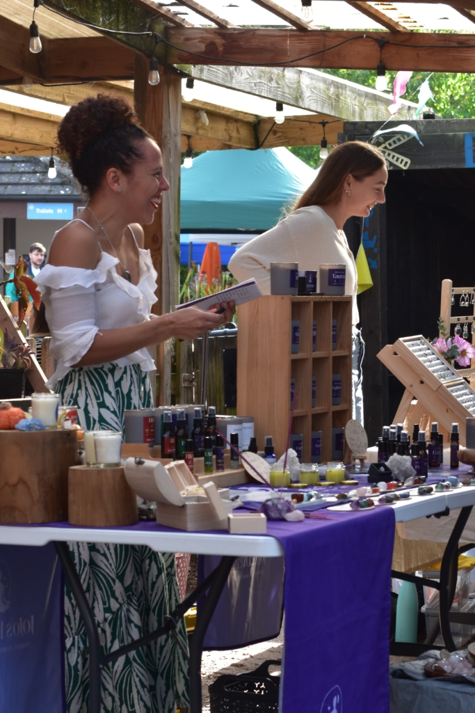 market stall selling aromatherapy products
